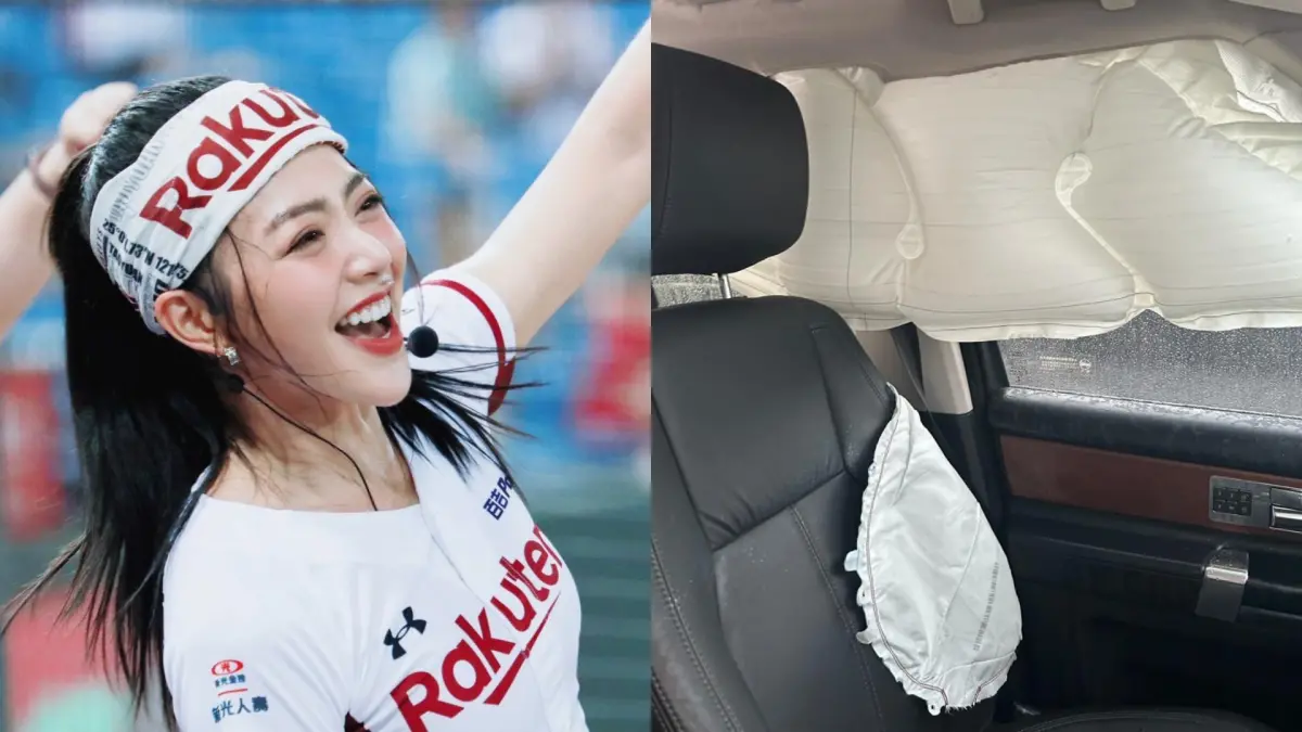 ▲啦啦隊女神宋城希，近日在高速公路遇到恐怖的車禍，被撞到車門凹陷、安全氣囊爆開，就連人都差點飛出去。（圖／齊石提供）