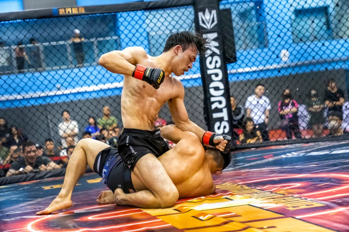 ▲林禾順TKO勝利，生涯首次職業賽就奪勝。官方提供