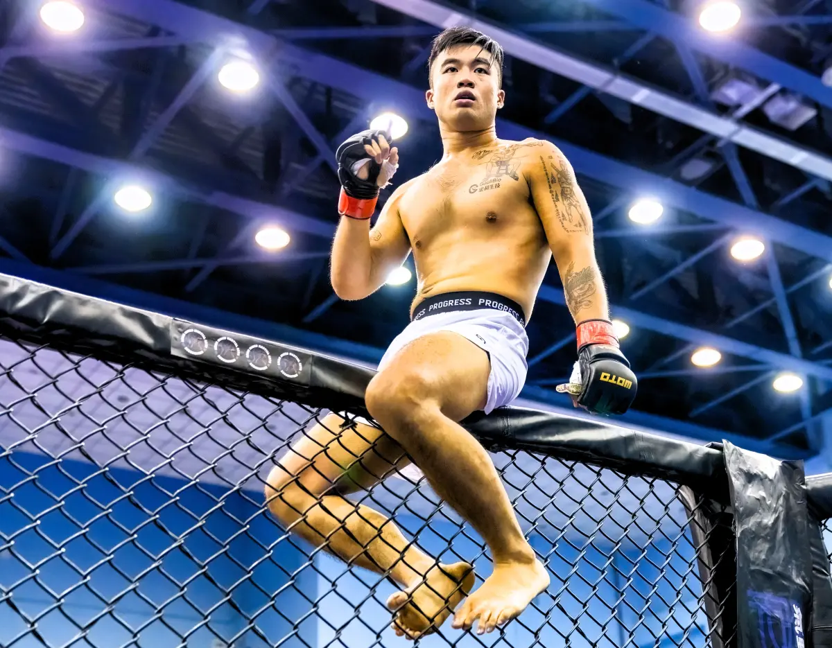 ▲廖翔擊敗美國「獵牙士」武丹龍報仇成功。官方提供