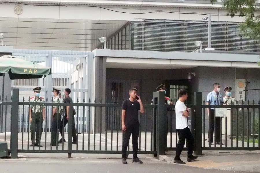 ▲日本駐中國大使館指出，自福島核廢水排放以來，至少接獲四十萬通的騷擾電話，嚴重影響日常業務。（圖／美聯社／達志影像）