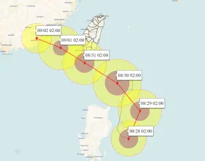 蘇拉颱風路徑「倒鉤轉彎」！最新4重點一次看　颱風假警戒區出爐
