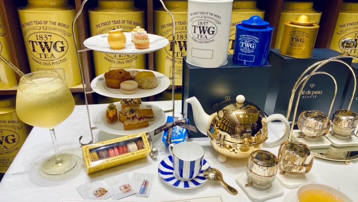 ▲3款聯名下午茶推薦！肌膚之鑰x TWG Tea珍寵茶香饗宴；伊麗莎白雅頓及台北文華東方酒店青隅打造夏日橙燦下午茶；日系汽車Lexus也與台北晶華酒店上庭酒廊打造聯名午茶組。（圖／記者蕭涵云攝）