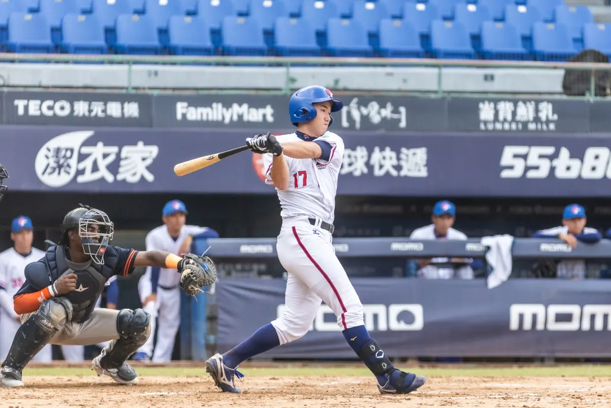 ▲中華隊「雙刀流」陳睦衡今日以二壘手身份先發，對荷蘭繳出3安猛打賞表現。(圖片提供/中華棒協)