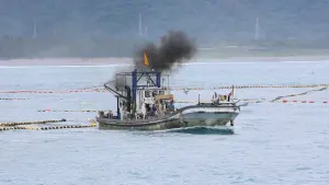 ▲花蓮七星潭漁民反對開放海域。（圖／記者葉志明攝影）