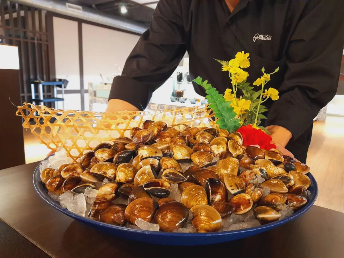 ▲肉多多火鍋最新門店9月1日進駐台中秀泰影城，全台門市慶祝開幕打卡加菜，免費贈送美國培根牛/鮮蚵等「加菜6選1」；開學聚餐8人訂位用餐「免費送蛤蜊100顆」。（圖／樂多多集團提供）