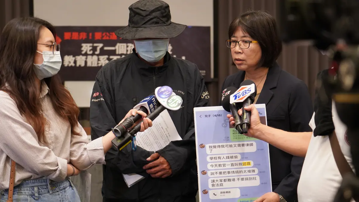 ▲蔡生父親對於學校調查結果感到非常失望。（資料畫面／記者顏幸如攝，2023.08.29）
