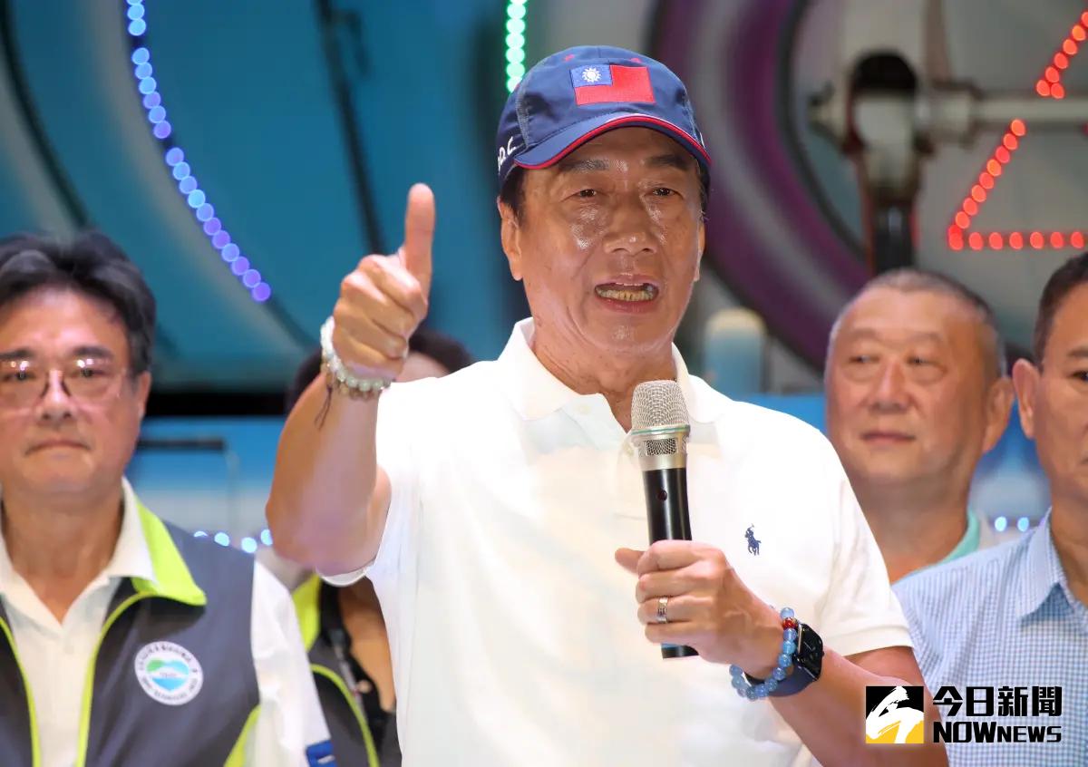 ▲郭台銘已找到2024搭檔副手人選卻未公開，屢屢製造話題躍上公眾視野；藍營人士分析，郭的舉動是在吸引媒體目光跟造勢，也是他唯一的路。（圖／記者陳明中攝）