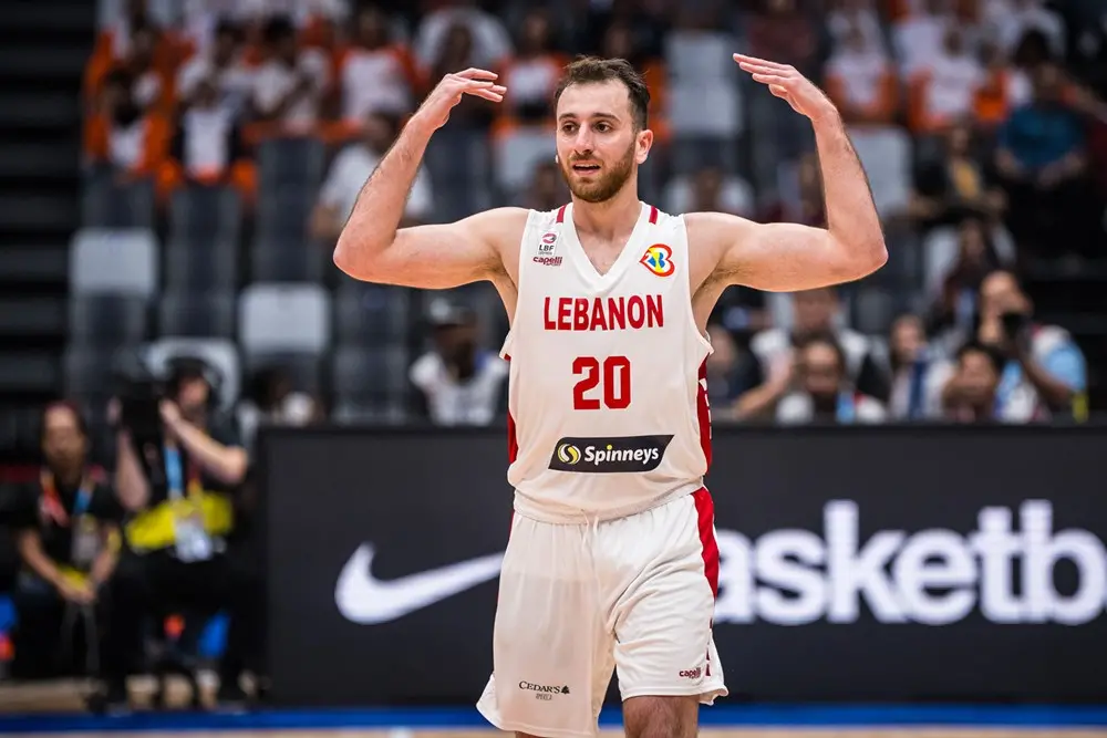 ▲「亞洲第一控」阿拉基（Wael Arakji）在對上歐洲勁旅法國一戰，全場狂砍29分。（圖／取自FIBA）