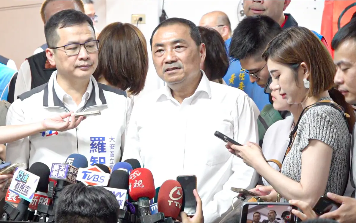 ▲國民黨總統選人侯友宜回應，訪美行程會盡快公佈。（圖／記者葉政勳攝）