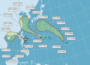 鴻雁颱風生成了！與蘇拉、海葵「三颱共舞」　最新路徑出爐
