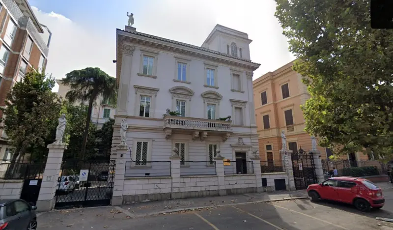 ▲駐義大利代表處位於羅馬使館聚集區，圖為館舍外觀（圖／取自Google街景）