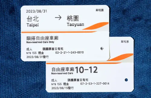 ▲高鐵自由座票將從9月開始變更為新版的樣式，上方少了「自由座第10到12節車廂」字樣。（圖／台灣高鐵）