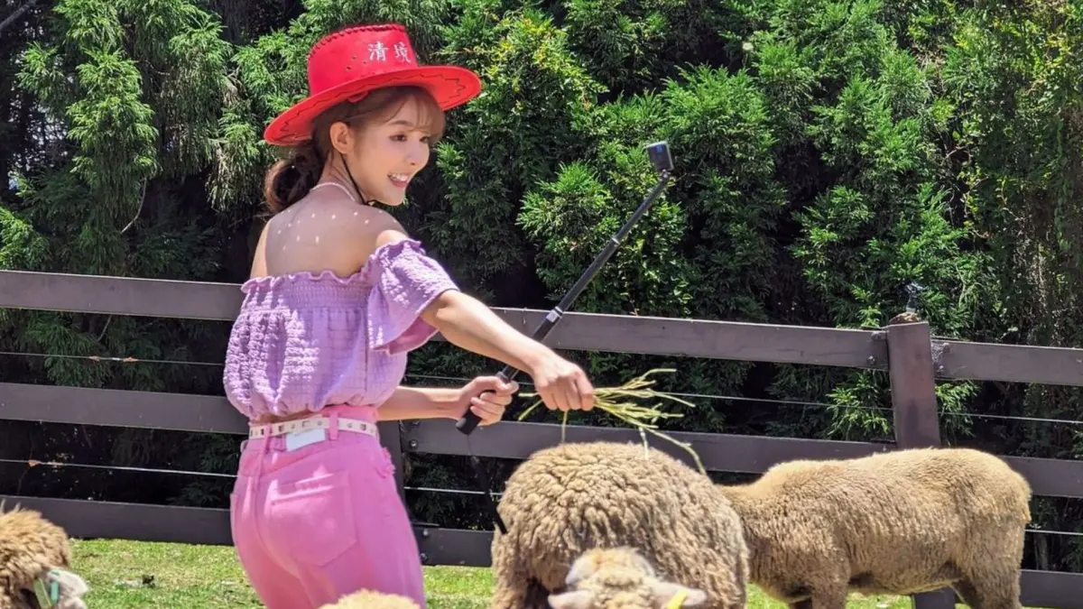 ▲倪暄日前錄製節目《戀愛上線中》時發生狀況，錄影緊急喊卡，因為她的頭髮被綿羊扯下一大把，畫面全程曝光。（圖／中視提供）