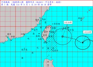 海葵颱風發布海警！恐成穿心颱「滯留台灣海峽」　暴雨持續到周四
