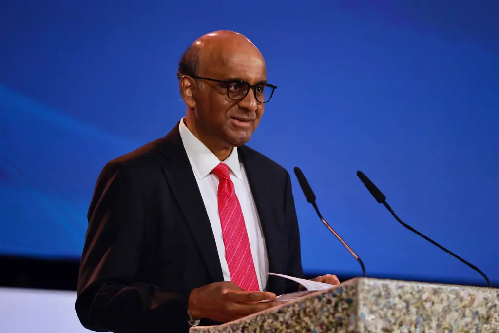 ▲新加坡政壇老將尚達曼（Tharman Shanmugaratnam）14日就任星國總統。資料照。（圖／美聯社／達志影像）