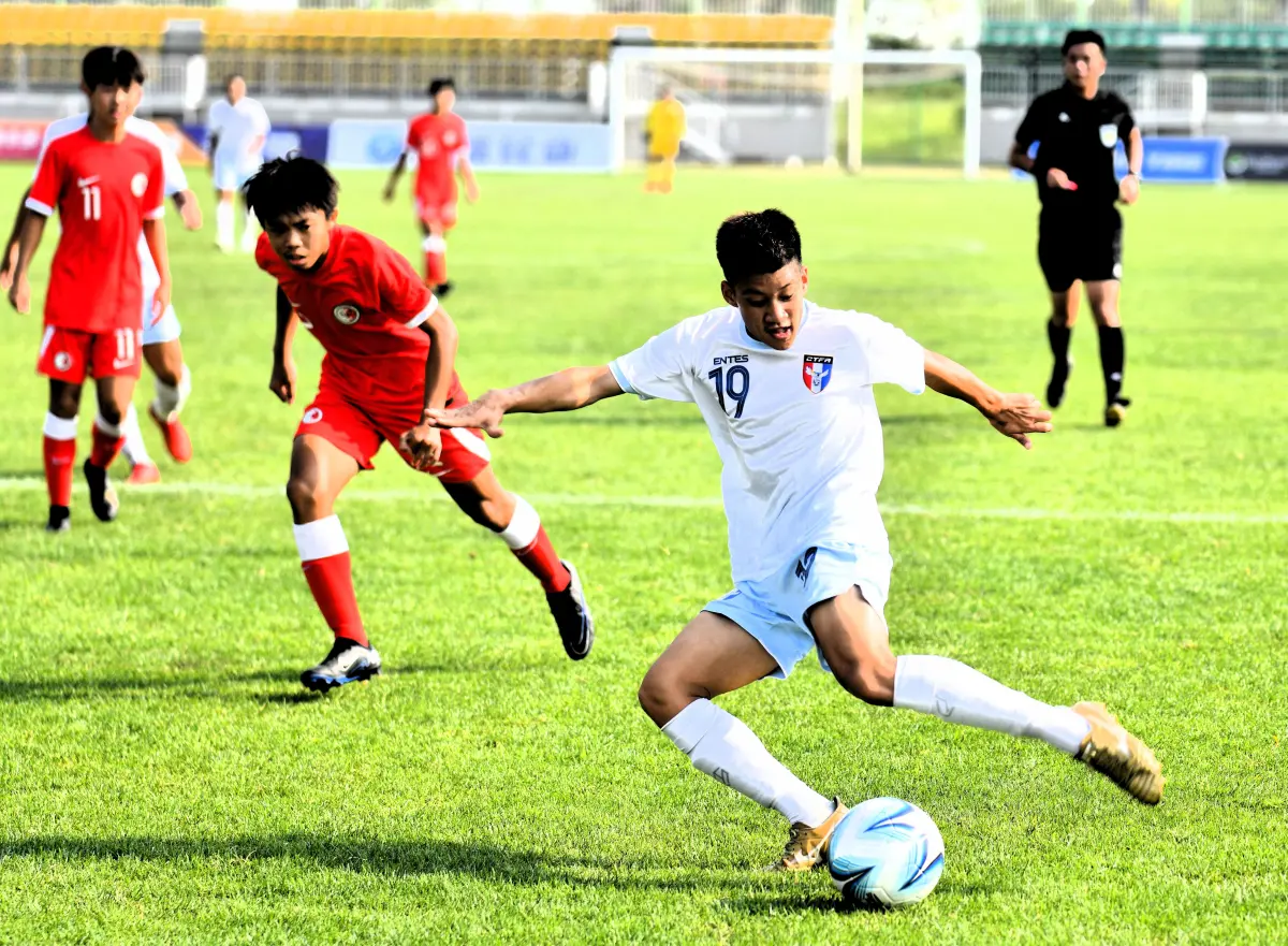 ▲張天駿今日表現優異，單場梅開二度，成致勝功臣。足協提供