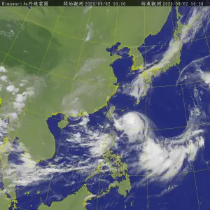 ▲海葵颱風逐漸靠近台灣。（圖／中央氣象局）