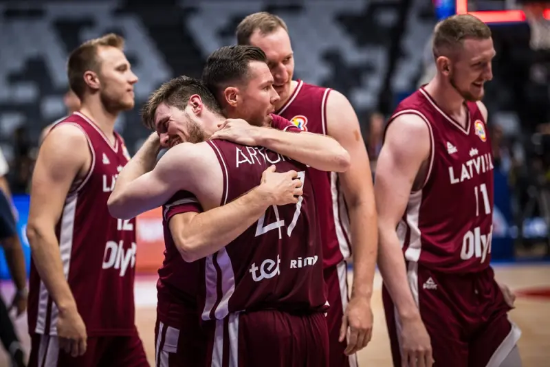 ▲拉脫維亞本屆FIBA世界盃男籃賽上，於16強小組賽中以74:69逆轉戰勝西班牙，而在預賽小組賽中他們也以88:86戰勝法國，連克去年歐錦賽冠亞軍球隊。（圖／取自FIBA）