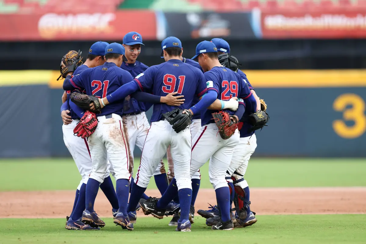 ▲U18世界盃中華隊擊敗墨西哥，預賽取得3連勝，海葵颱風來襲，賽事照常舉行。（棒協提供）