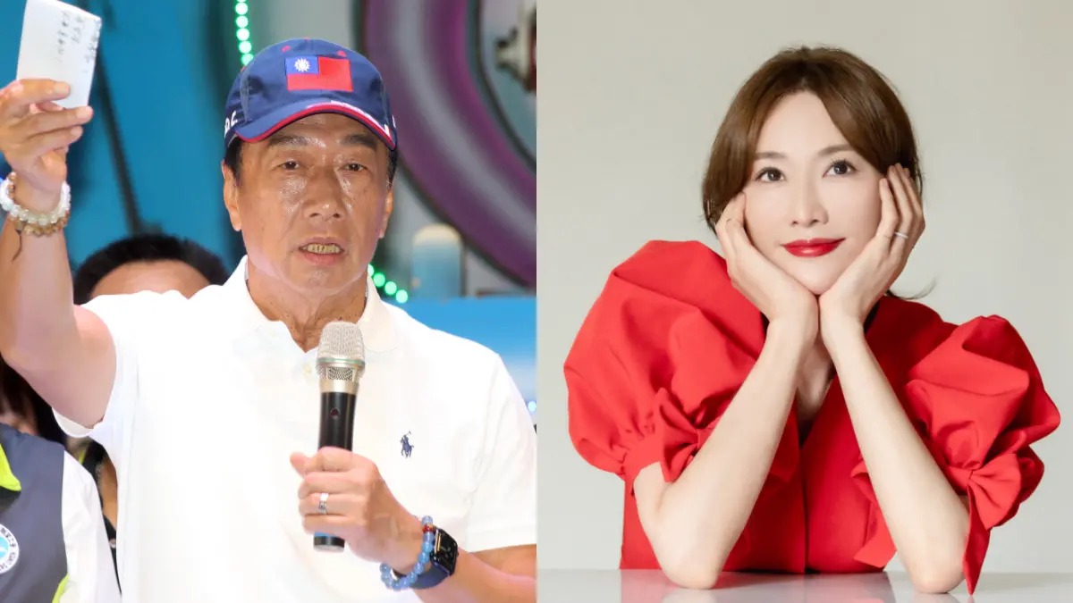 ▲傳郭台銘（左）點名林志玲當副手，志玲姊姊發聲否認。（圖／記者陳明中攝影、志玲姊姊慈善基金會）