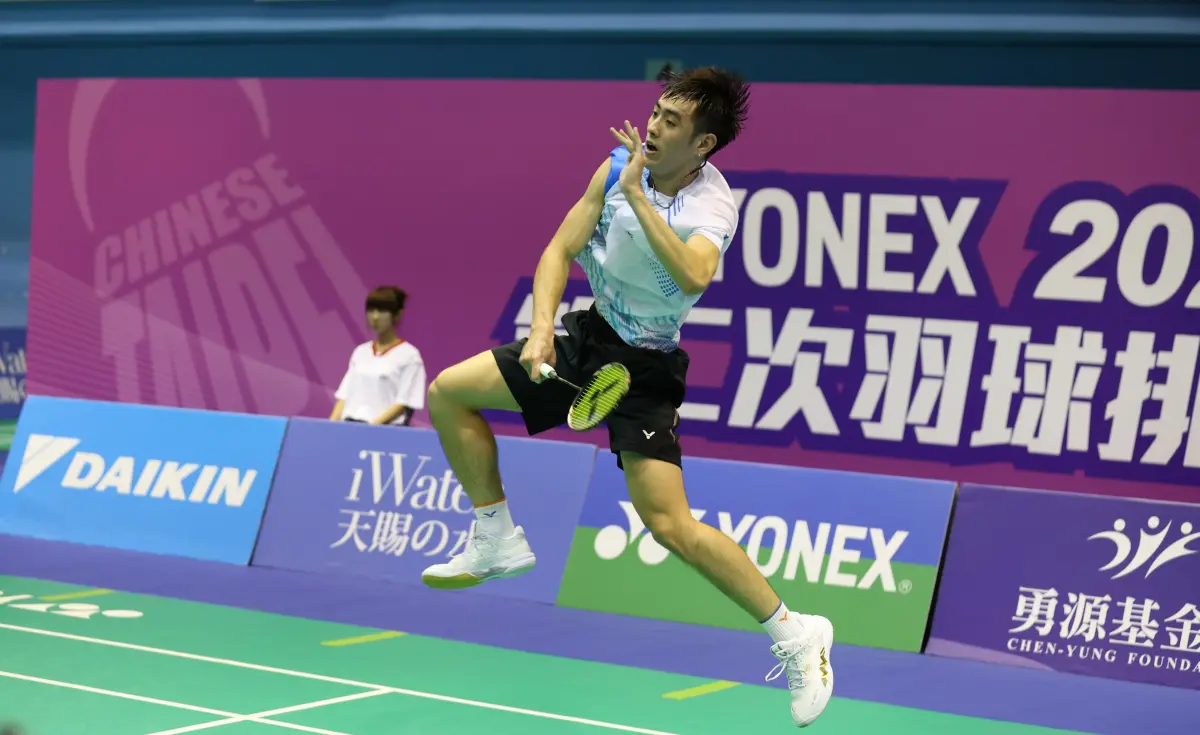 ▲羽球排名賽，王柏崴力克黃品銜，二排賽男單摘首冠。官方提供