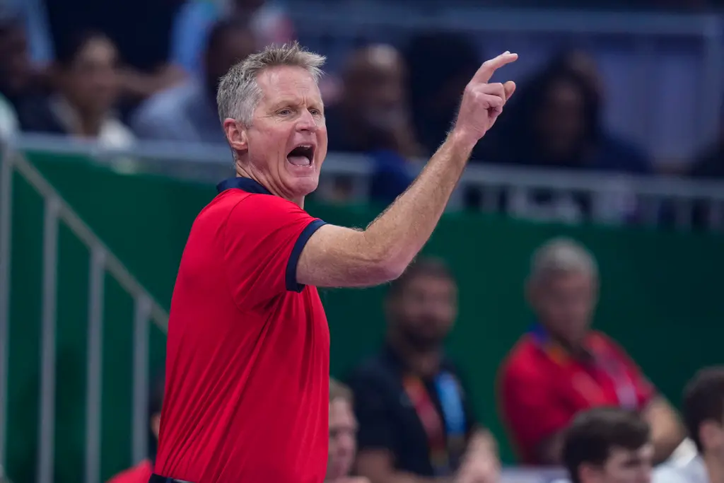 ▲美國隊昨爆冷輸給立陶宛，總教練Steve Kerr認為計劃仍然沒有改變，那就是奪得冠軍。（圖／美聯社／達志影像）