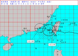 海葵颱風加速減弱！台中、花東脫離暴風圈　本島陸警今天下午解除

