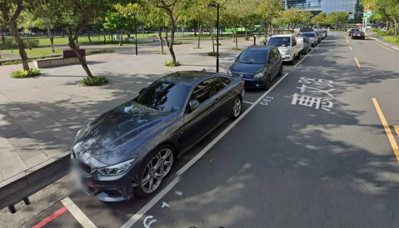 ▲若議會通過修正案，台中市電動車免費停車將取消。（圖／翻攝google街景圖，2023.09.05）