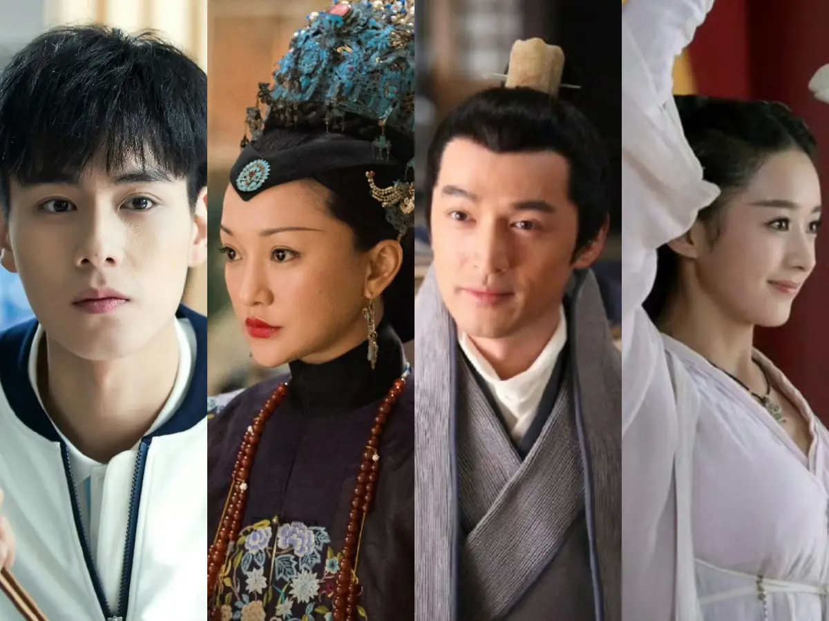 ▲陸劇10年經典回顧，左起胡一天《致我們單純的小美好》、周迅《如懿傳》、胡歌《琅琊榜》、趙麗穎《花千骨》爆紅。（圖／翻攝微博）