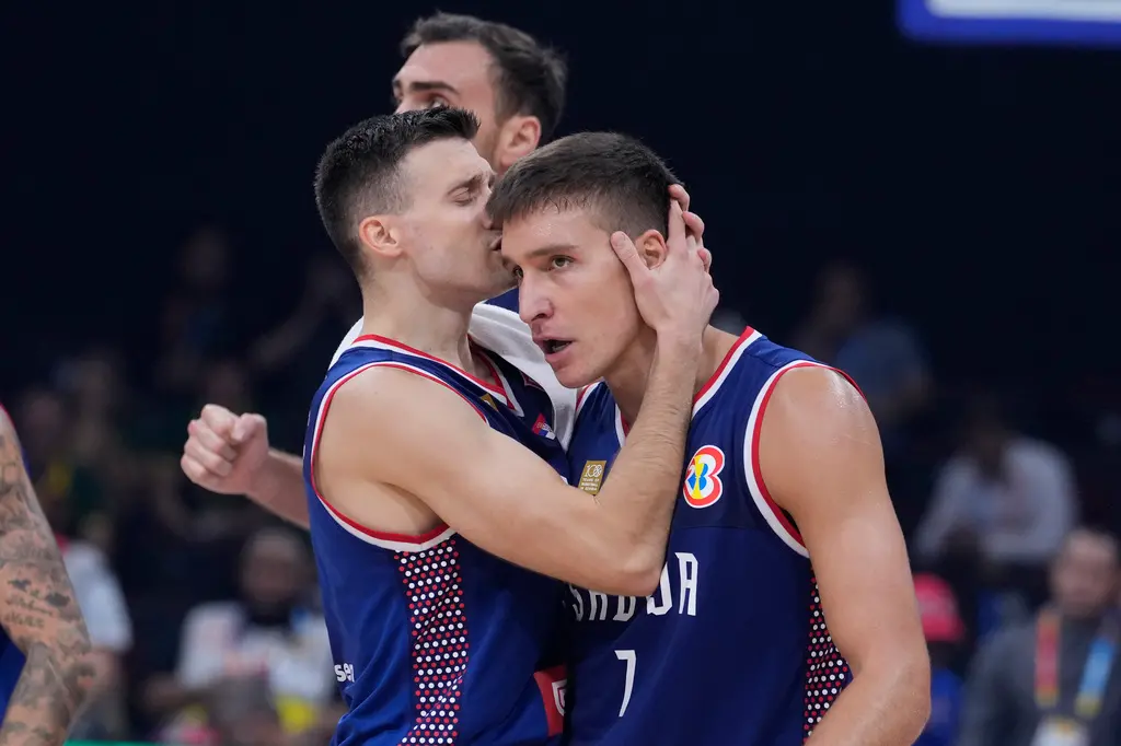 ▲塞爾維亞NBA球星Bogdan Bogdanovic發威，全場13投9中，轟下21分，率隊贏球。 （圖／美聯社／達志影像）