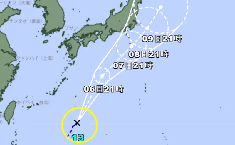 ▲鴛鴦颱風（國際命名：Yun-yeung）今（5）日晚間8時在台灣東方遠海生成，將朝北北東轉東北前進，對台灣並無影響。（圖／翻攝中央氣象局官網）