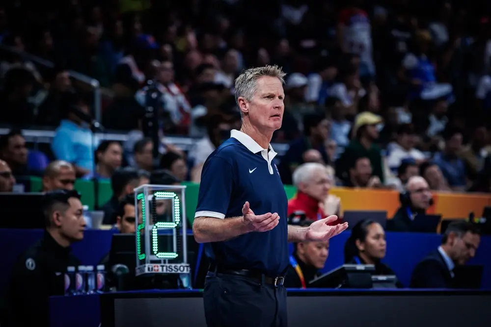 ▲美國隊以100:63大勝義大利，球隊主帥Steve Kerr稱球隊現在就像準備走回穀倉的馬。（圖／美聯社／達志影像）