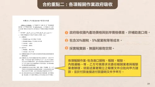 ▲農業部今（6）日公布中央畜產會與超思的緊急進口貿易合約。（圖／農業部提供）