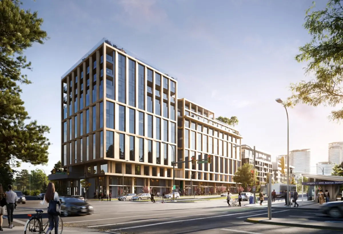 ▲看準醫療剛需強烈的長期大利多，加拿大閣睿選址Cambie Corridor黃金走廊最核心推案「閣睿Marco Polo」醫療．教育商業廣場，此為3D外觀示意圖。（圖／品牌提供）