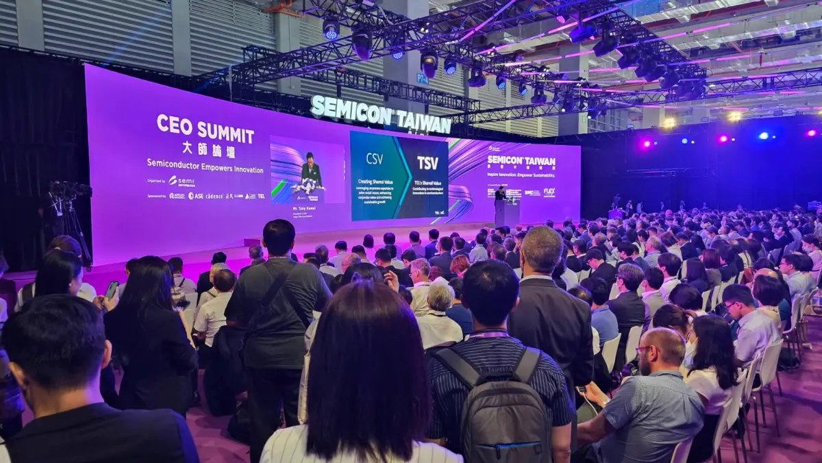 ▲SEMICON Taiwan國際半導體展登場，最吸睛的莫過於舉辦20多場論壇及座談會，其中，累計產值直逼新台幣40兆元，兆、億級講者齊聚。（圖／記者許家禎攝）