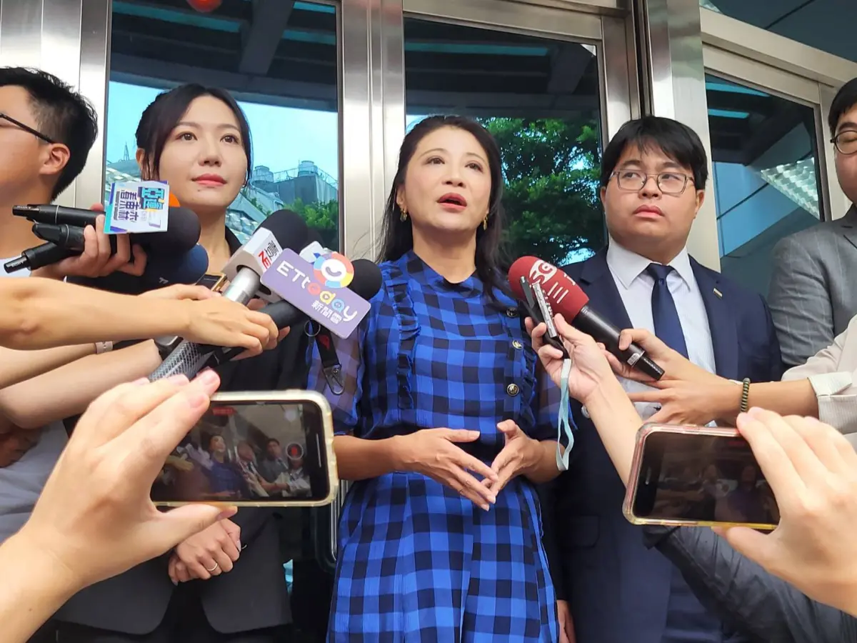 ▲林楚茵酸侯友宜蹭流量。（圖／記者陳佩君攝，2023.09.07）