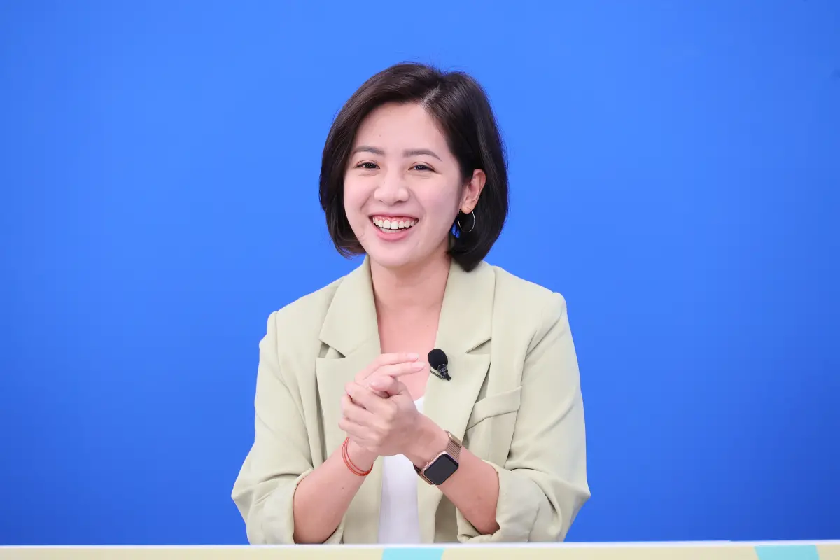 ▲民眾黨台北市議員黃瀞瑩分析新竹市選情。（圖／記者鄭孟晃攝，2023.09.07）