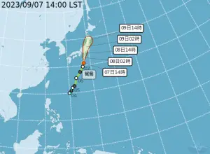 ▲包括東京所在的南關東地區24小時累積雨量恐達250毫米。（圖／中央氣象局）