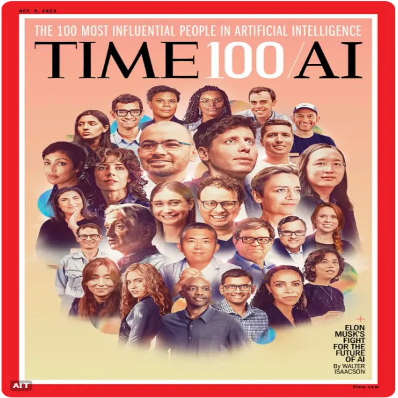 ▲《時代雜誌》公布「人工智慧領域百大影響力人物」名單。（圖／翻攝自時代雜誌）