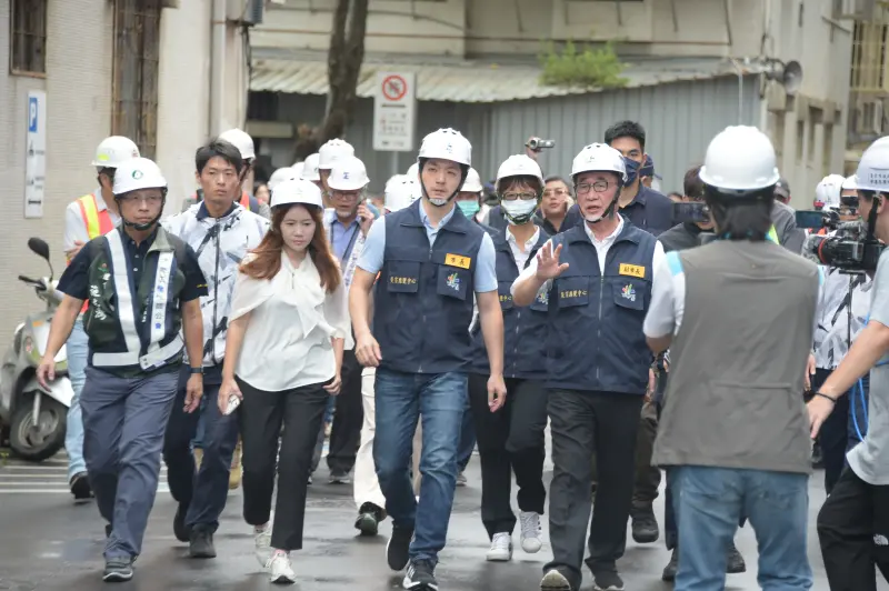 ▲北市大直房屋坍塌，市長蔣萬安前往勘災。（圖／台北市攝影聯誼會提供，2023.09.08）