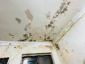 ▲1樓受災戶在今早開放進入取物時,拍下已變成地下室的內部慘照。(圖/陳先生授權提供) ▲1樓受災戶在今早開放進入取物時,拍下已變成地下室的內部慘照。(圖/陳先生授權提供)