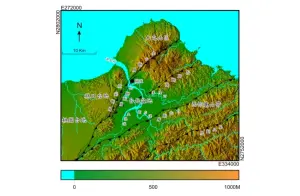 ▲台北盆地堆積是由淡水河的三大支流，包括大漢溪、新店溪和基隆河帶入盆地內堆積而成。（圖／翻攝自台灣國立大學地質資訊）