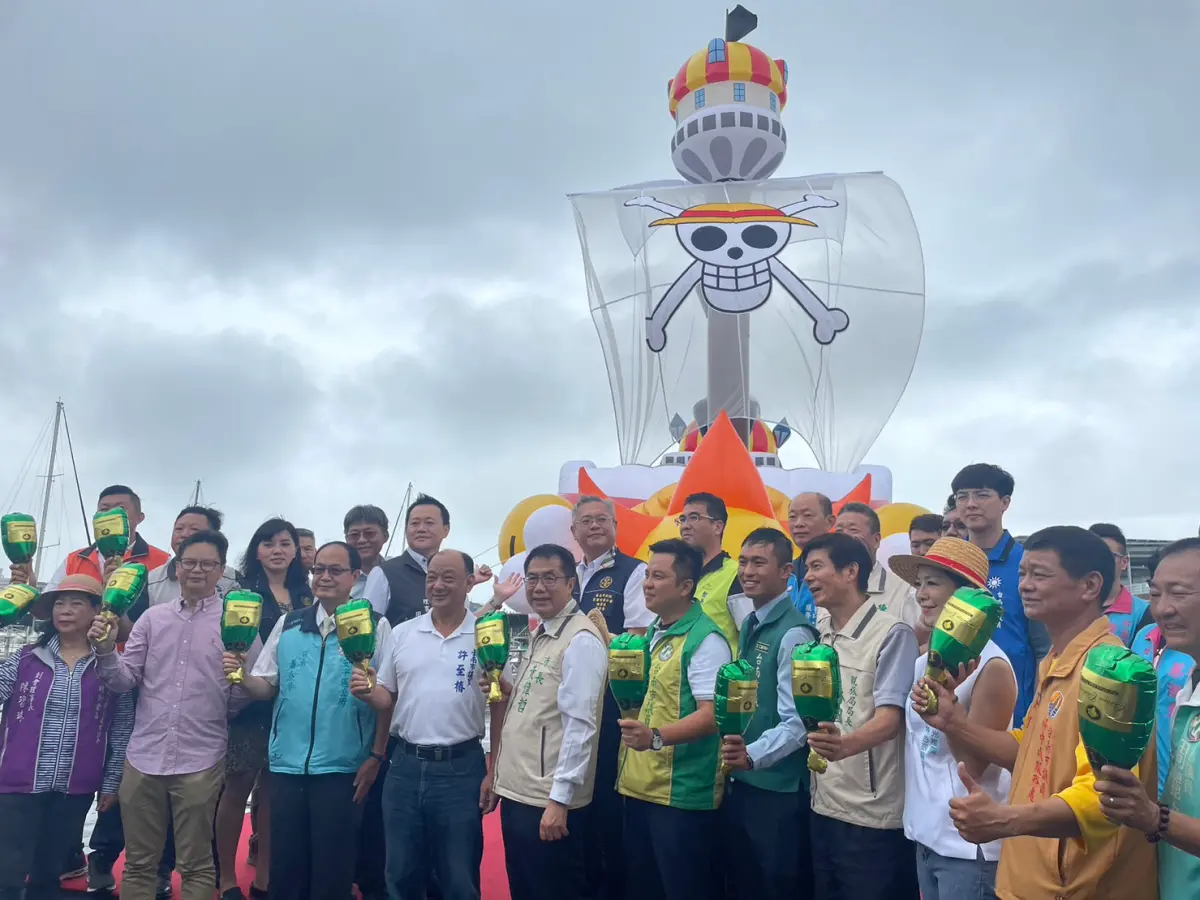 ▲台南市長黃偉哲歡迎全台海賊迷前來台南安平遊憩碼頭朝聖，一睹12米高千陽號風采（圖／記者林怡孜攝，2023,09,08）
