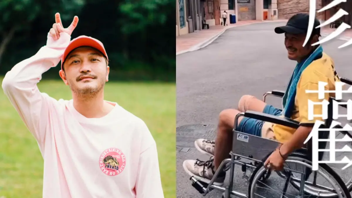 ▲KID林柏昇日前飛到馬來西亞錄製《玩很大》，卻驚傳意外重傷無法走路，必須靠輪椅代步，經紀人也曝光回台後續。（圖／KID IG）