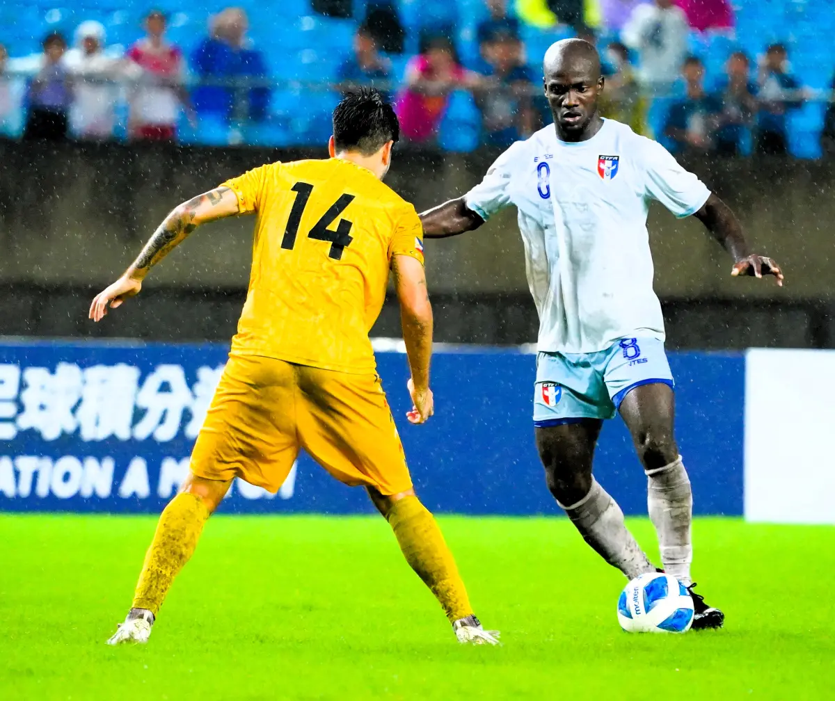 ▲安以恩迎來了中華隊處女秀，他表示「就像是美夢成真！」。足協提供