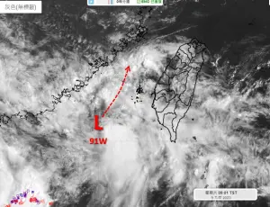 劇烈雨彈再炸3天！「海葵殘骸」滯留台灣海峽　下週二才有好天氣

