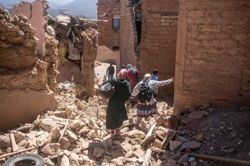 ▲摩洛哥規模6.8強震，已經造成超過2000人死亡。（圖／美聯社／達志影像）