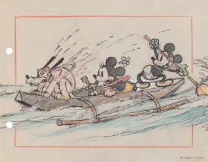 ▲《迪士尼動畫展》展出手稿1937年〈夏威夷的海灘〉(Hawaiian Holiday, 1937)。（圖／Klook提供）