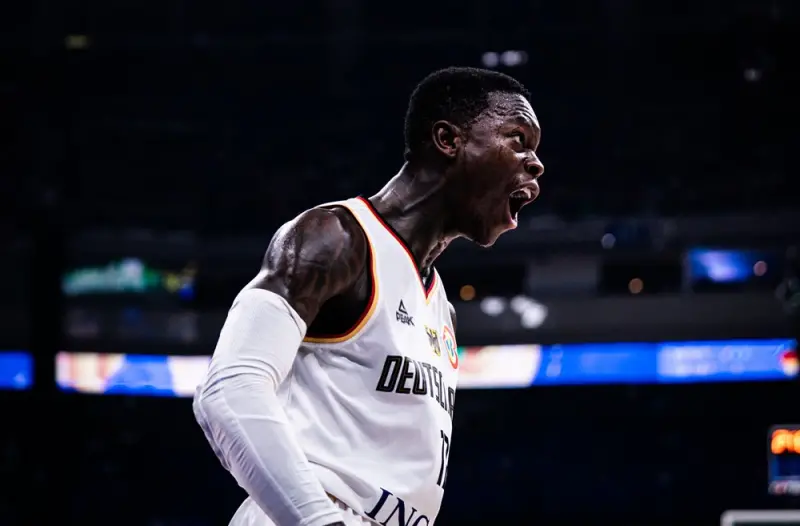 ▲德國靠著主控Dennis Schroder攻下28分，以83:77取得勝利，也拿下隊史首面世界盃男籃金牌。（圖／取自FIBA）