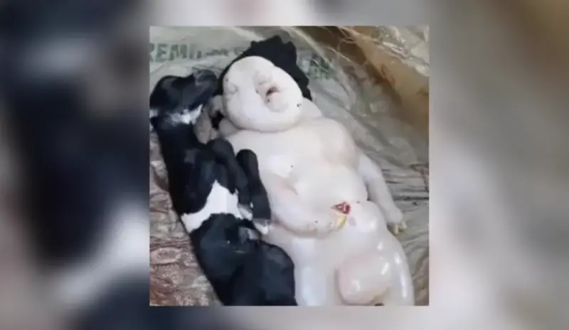 ▲菲律賓母羊產下一隻「半人半豬」的怪胎。（圖／翻攝自ViralPress）